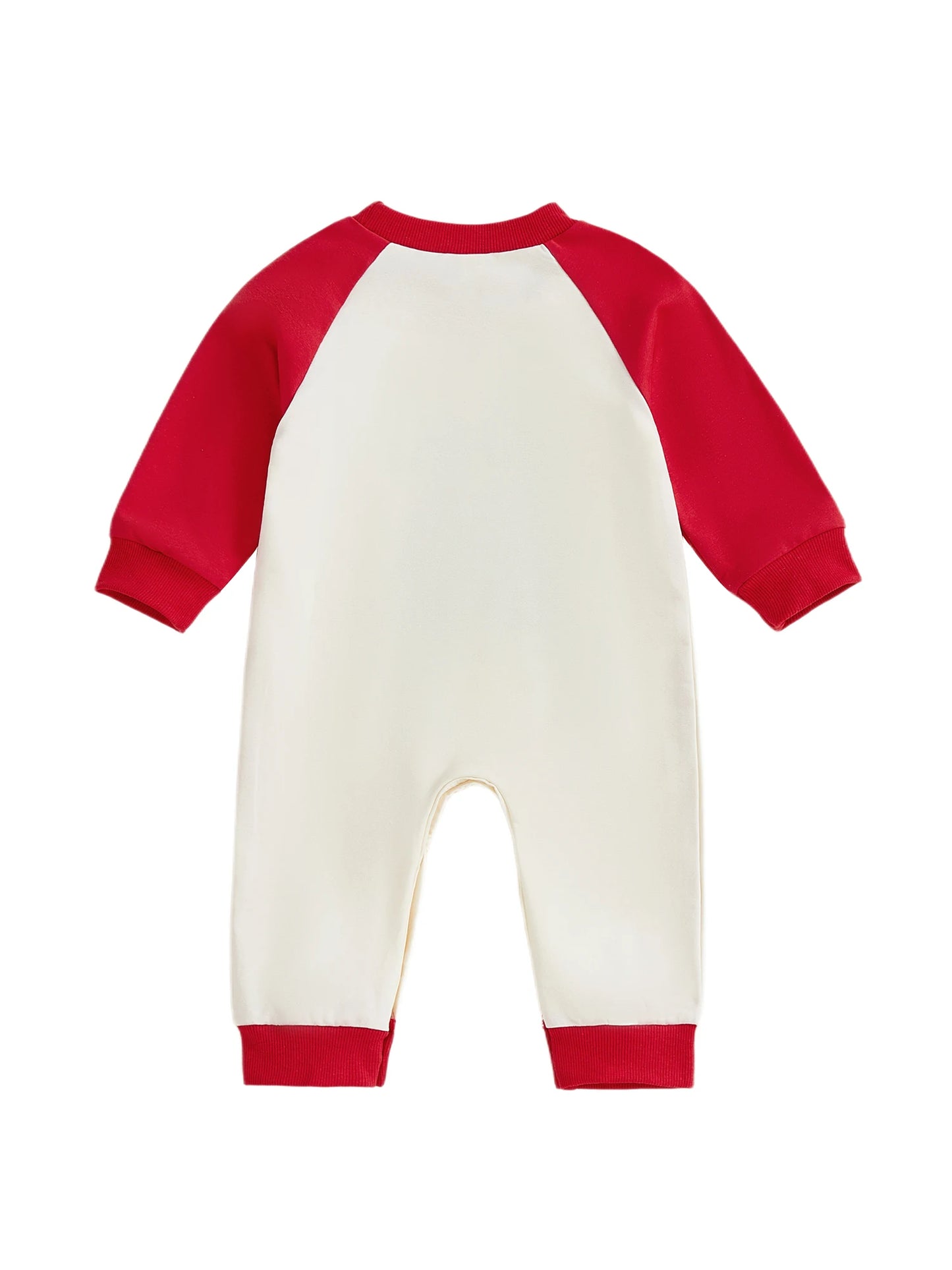 Newborn Baby Boys Valentine's Romper - Love Heart Tractor Embroidery