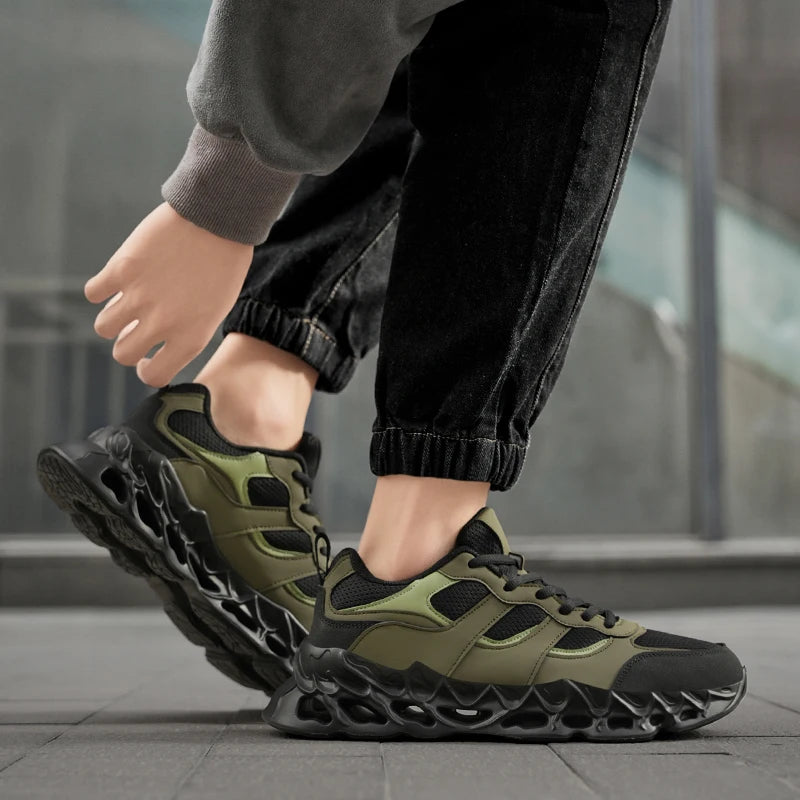 Men's Casual Breathable Sports Shoes Lace Up Comfortable Sneakers