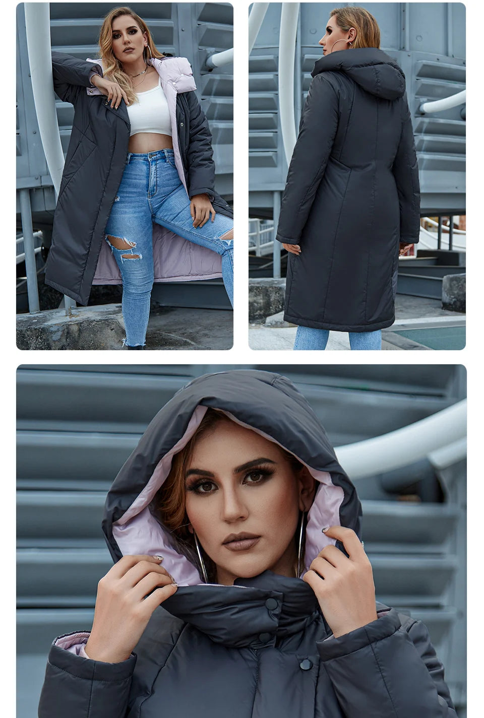 Women's Long Hooded Parka