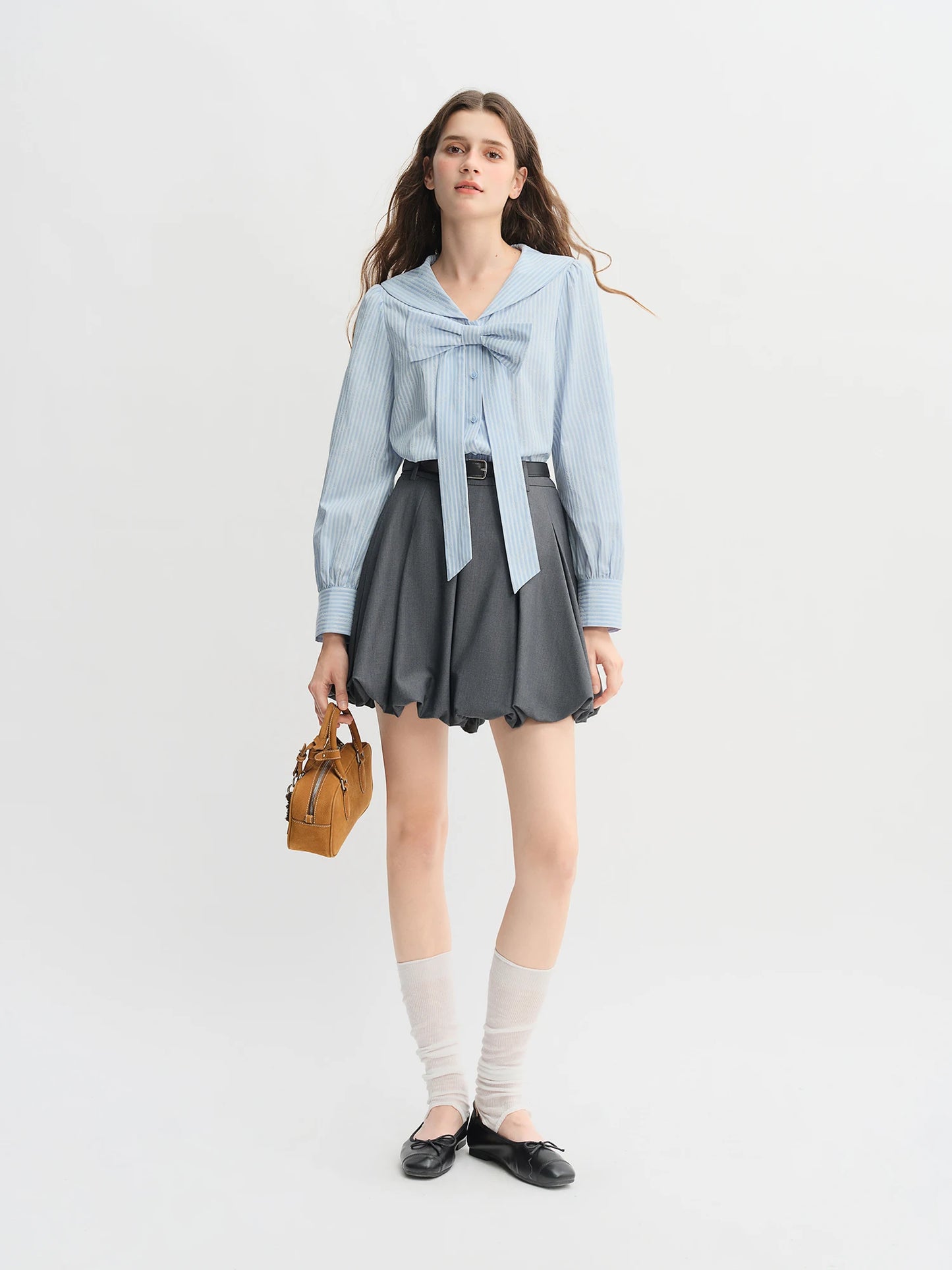 Plus Size Ballet Style A-Line Short Skirt - Sweet Autumn Grey