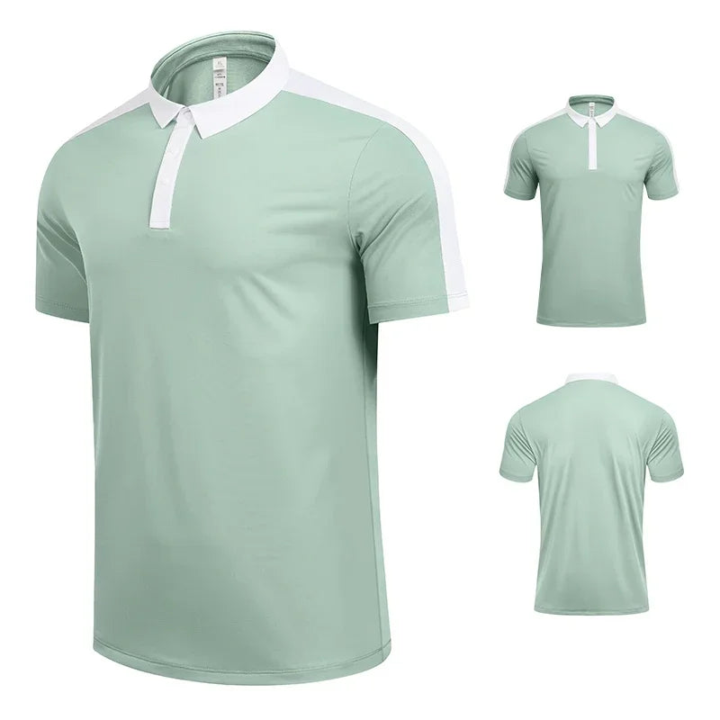 Men's Running Tennis Jersey Short Sleeve Golf Gym Jogging Fitness Activewear Shirt