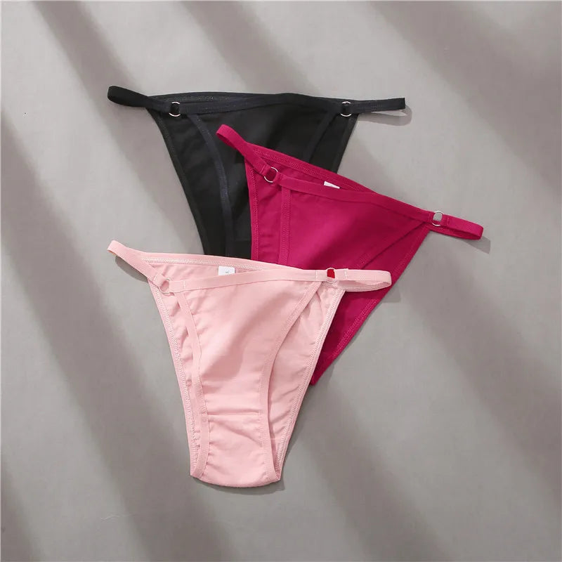 Women's Cotton Lace Briefs 3-Piece Set - Comfortable Underwear