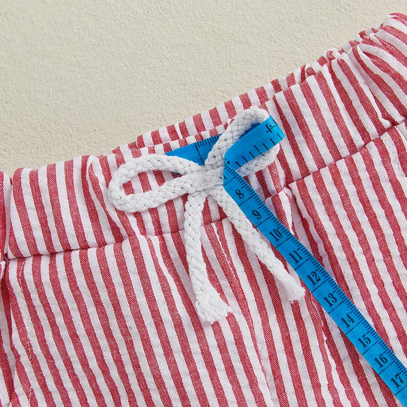 0-7Y Casual Kids Boys Summer Clothes Sets 2pcs Short Sleeve O Neck Lobster Letter Print T Shirts and Striped Shorts