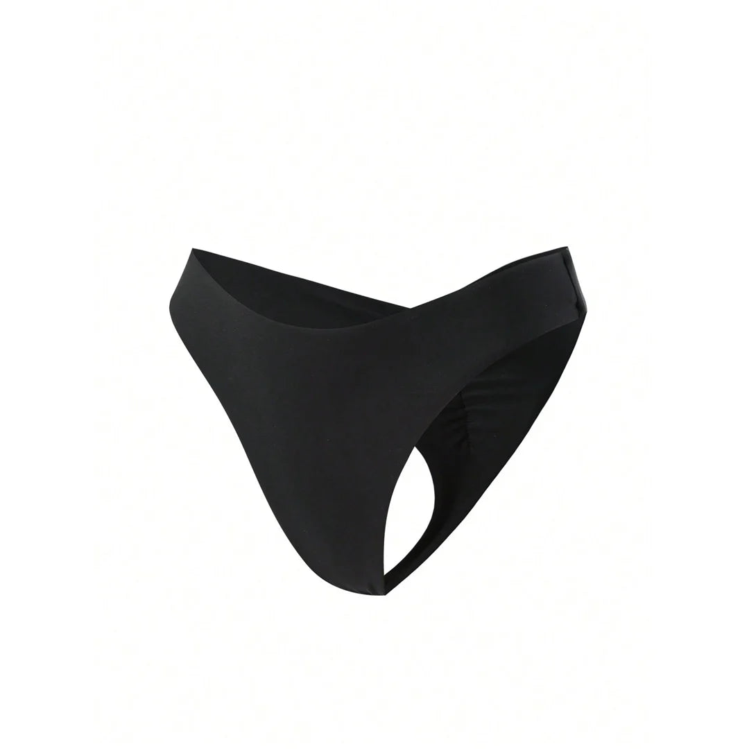 Women's Scrunch Thong Bikini Bottom Swim Brief Swimwear