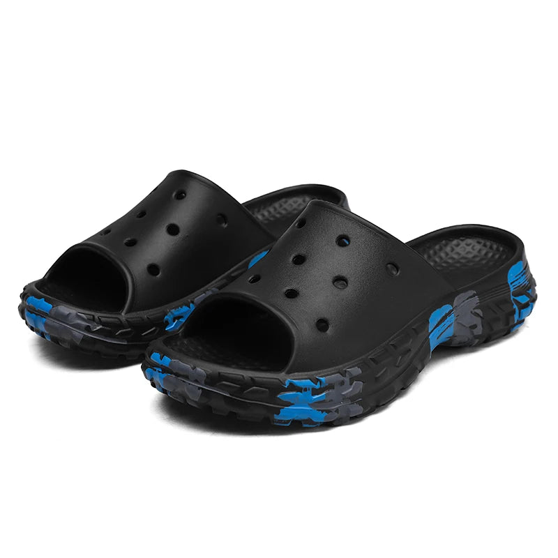 Men's Summer Slippers Slides Non-slip Casual Beach Sandals Platform Comfortable Clogs