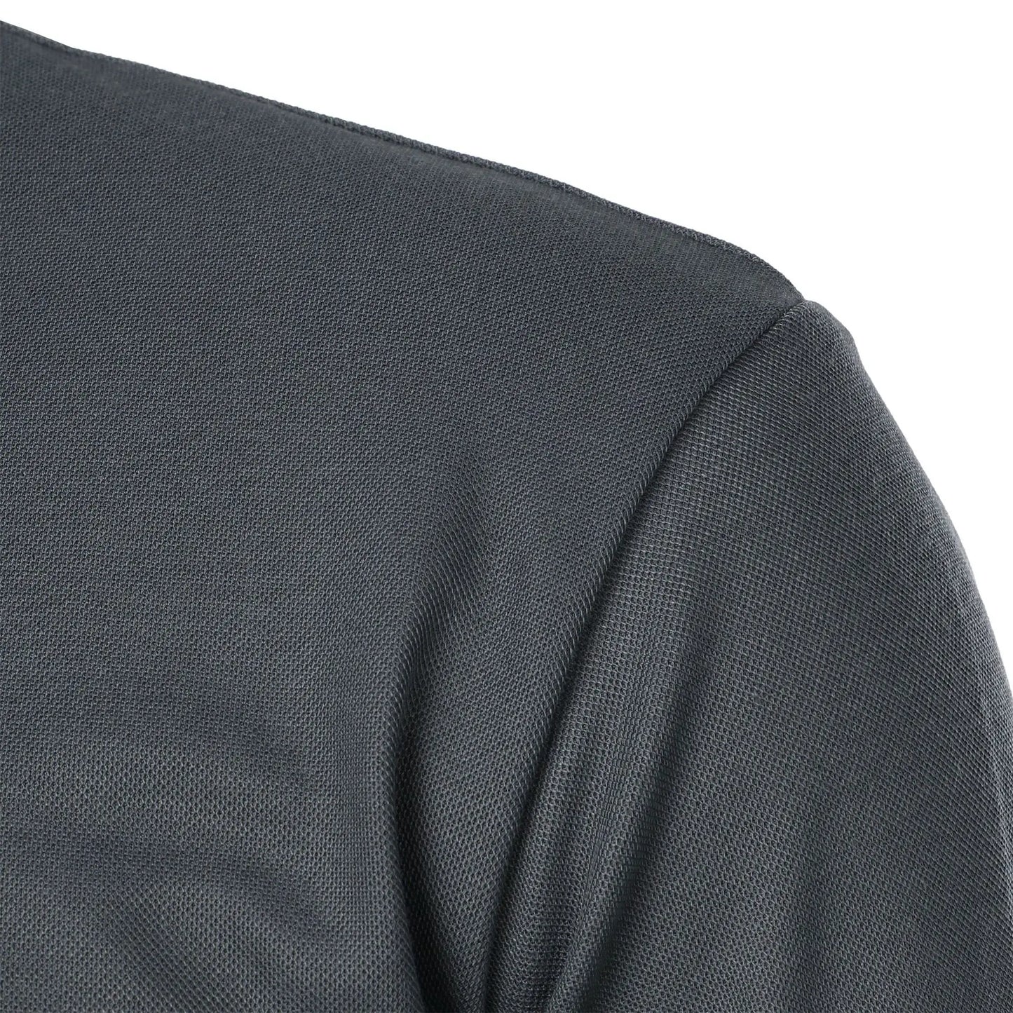 Men's Summer Short Sleeve Stand Collar Smart Casual Slim Fit Lightweight T-Shirt