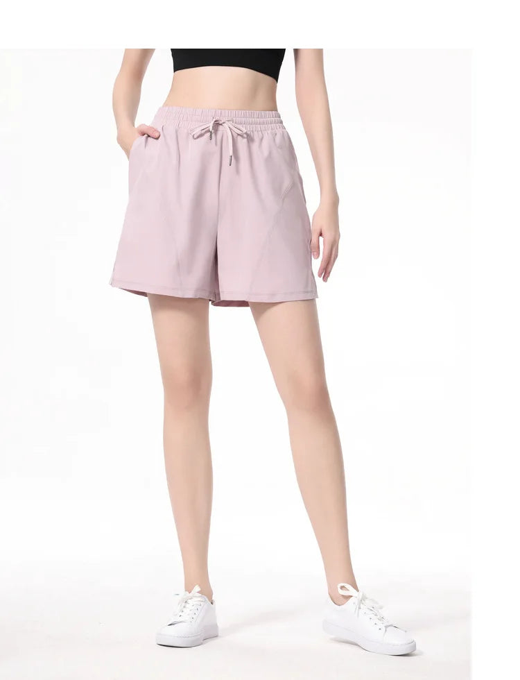 Women's Loose Running Shorts | Drawstring Waist with Pockets, Quick Dry S–XL