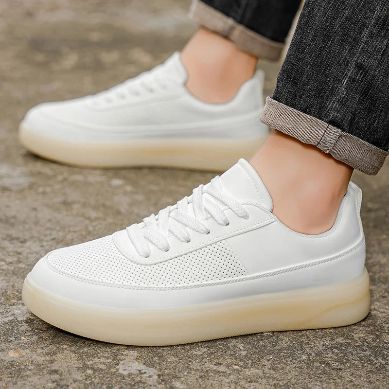 Men's Platform Casual Sneakers - Breathable Skateboard Running Shoes