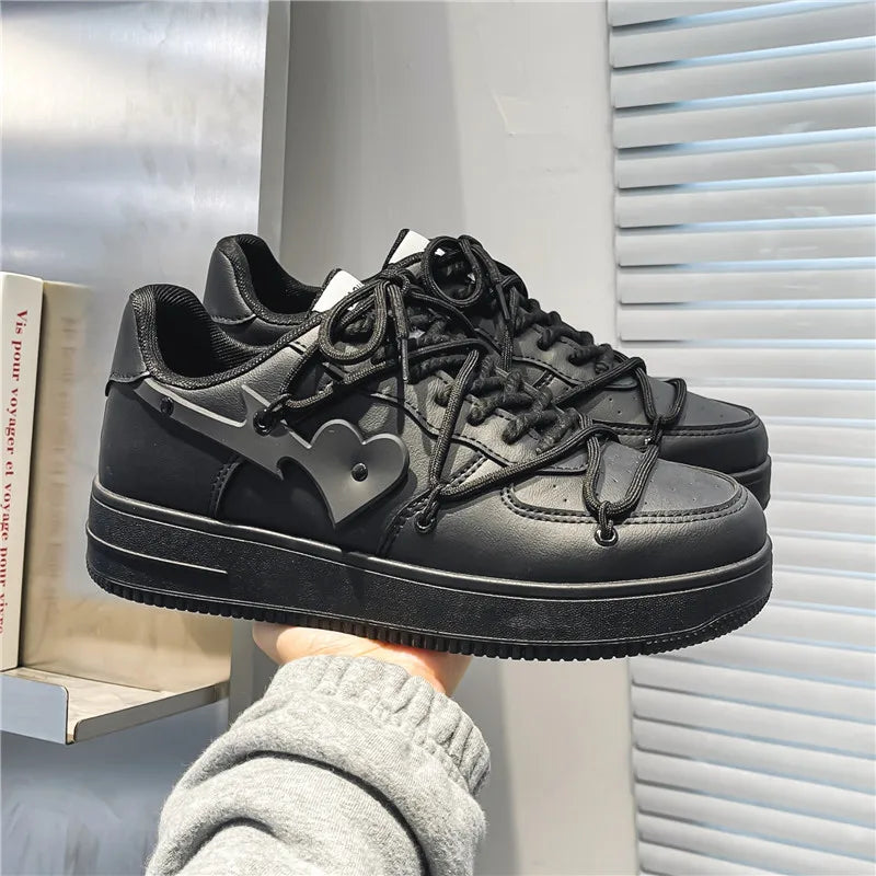 Men's Casual Creative Heart Tennis Sport Running Skateboard  Sneakers Walking Jogging Trainers