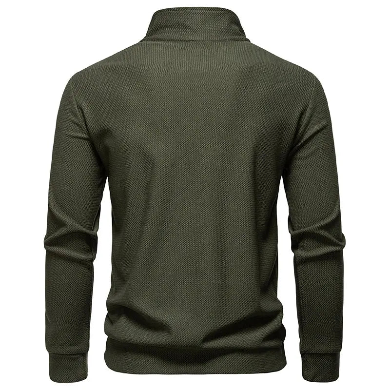 Men's Retro Stand Collar Sweatshirt