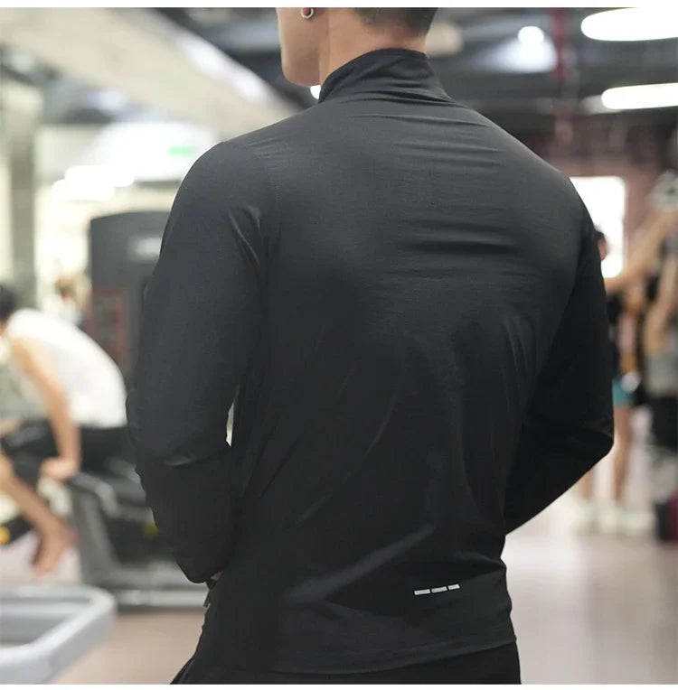 Men's Ice Silk Thin Sports Running Coat  Fitness  Jacket