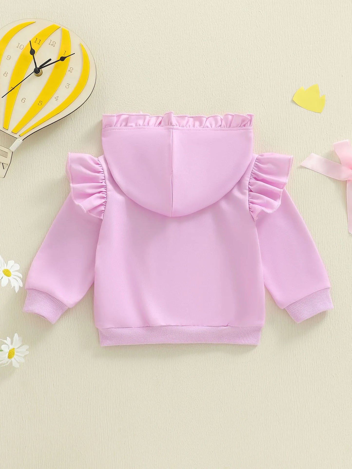 Toddler Girls Hooded Jacket - Goose Print Long Sleeve Coat