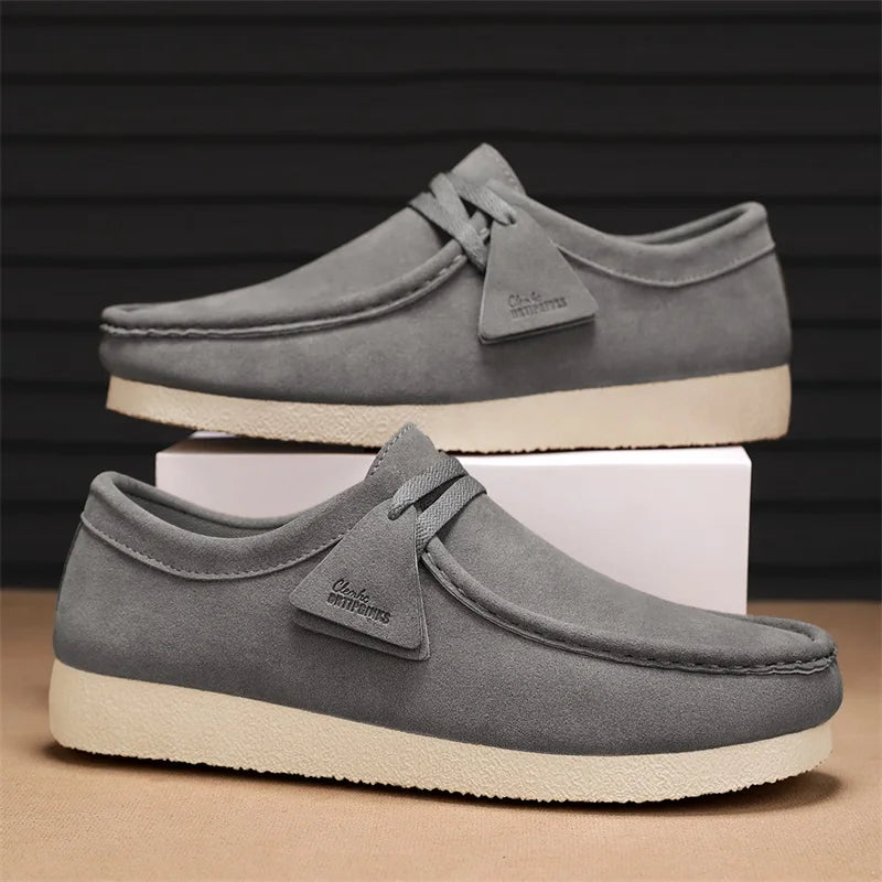 Men's Casual Suede Slip On Comfortable  Platform British Shoes