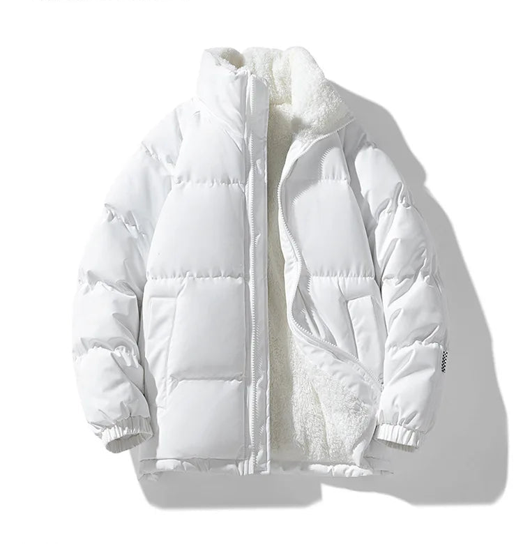 Men's Slim Fit Thickened Padded Jacket | Fur-Lined | Stand Collar | Bungee Hem | 8 Colours | S–XXXL