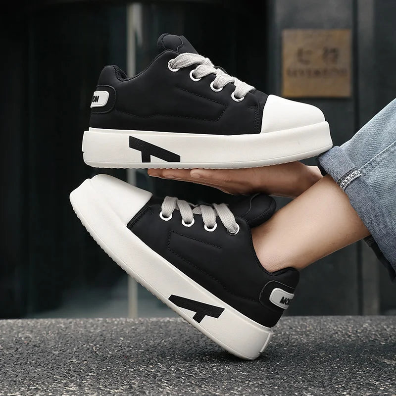 Autumn Men Casual Sneakers Trend Platform Street Style Lace Up Vulcanized Sneakers