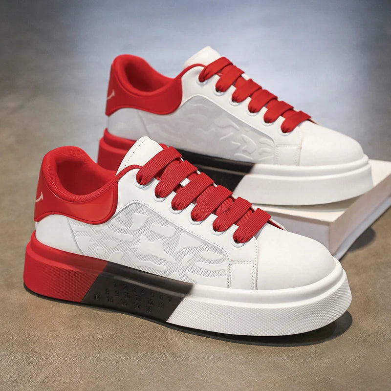 Men's Casual Platform Skateboard Tennis Sports Comfortable Vulcanized Sneakers