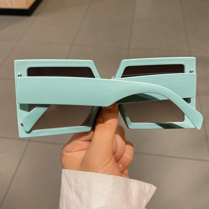 Women's Square Oversized One-pieces Gradient Sunglasses