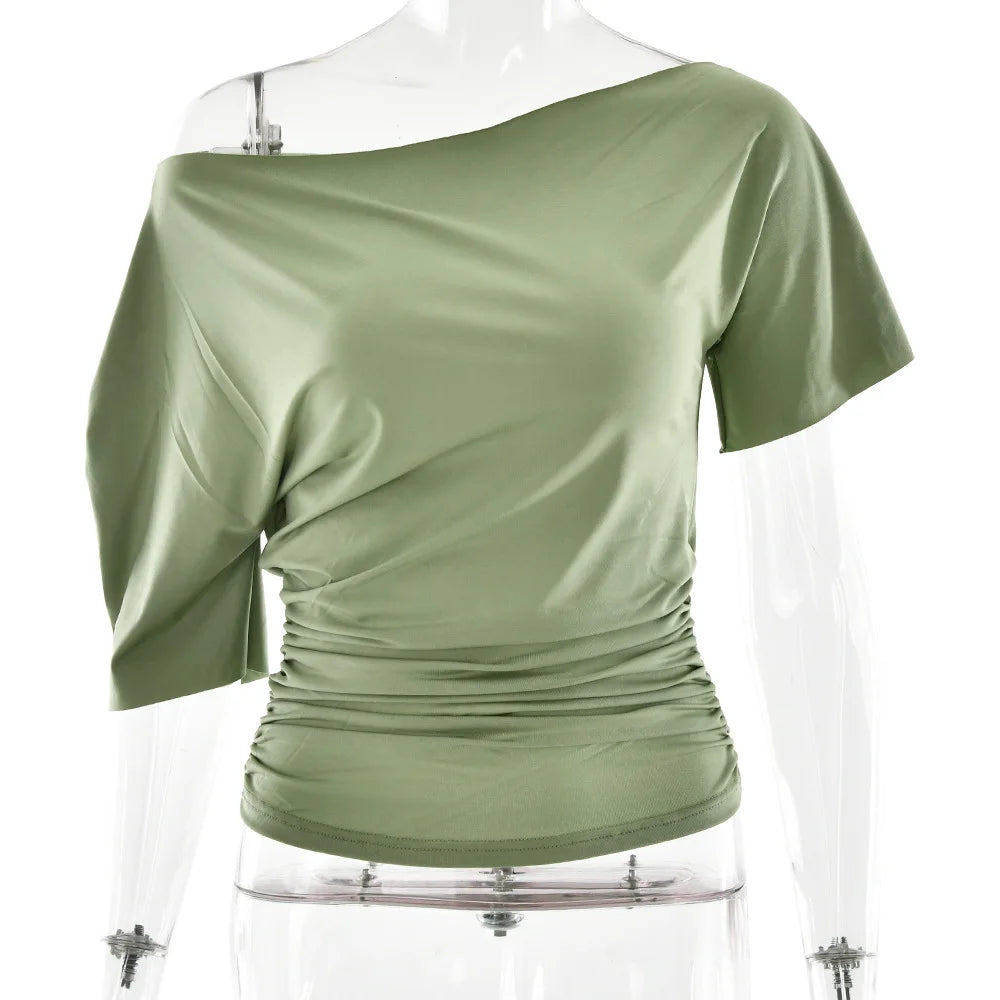 Women's Ruffled Mini Dress - Single-Breasted V-Neck with Flare Sleeves