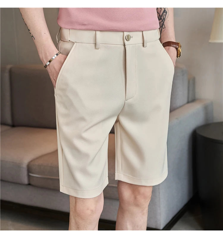 Men's Summer Thin Style Slim Fit  Elastic Waist Shorts