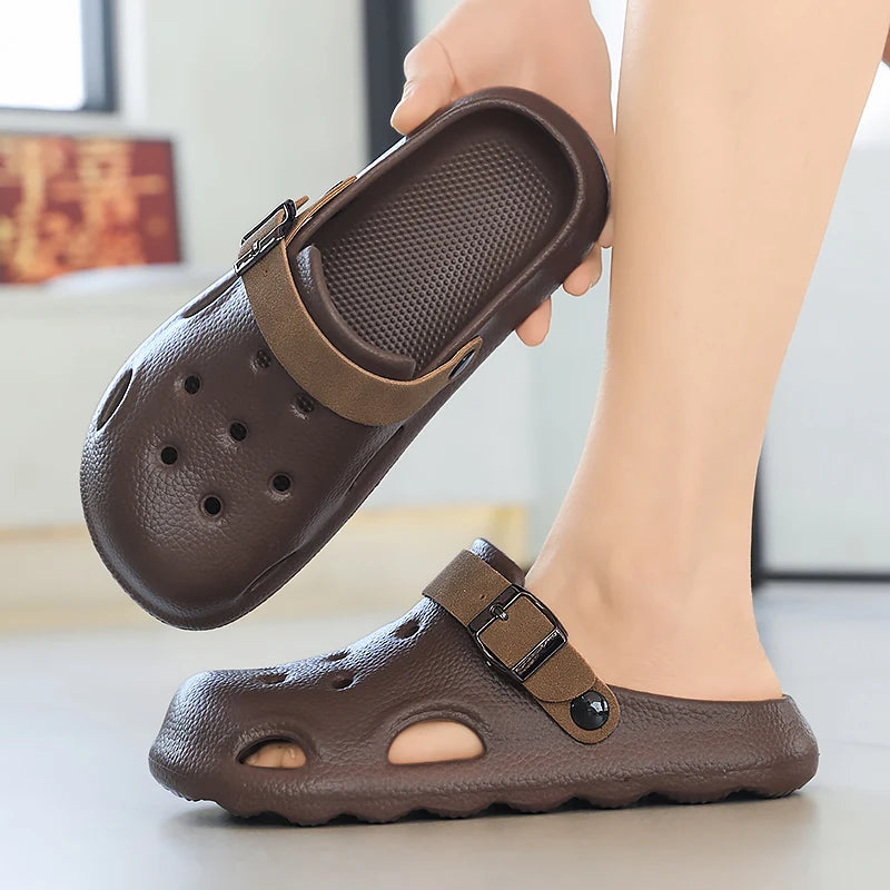 Men's Summer Adjustable Slides  Clogs Quick Dry Beach Sandals Comfortable Slippers