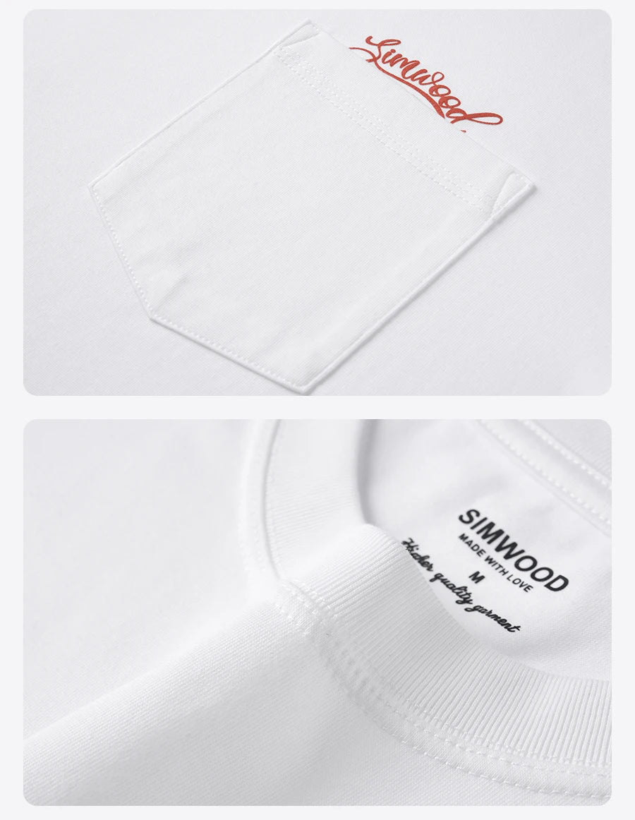 Men's Short Length Super Loose Cotton T-Shirt with Letter Print