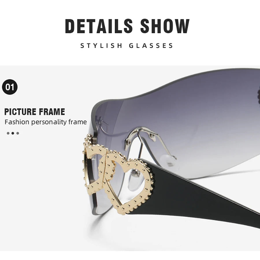 Frameless Sports Sunglasses UV400 for Women