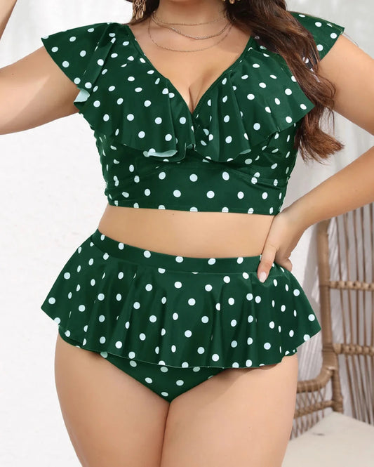 Polka Dots Bikini Set Plus Size