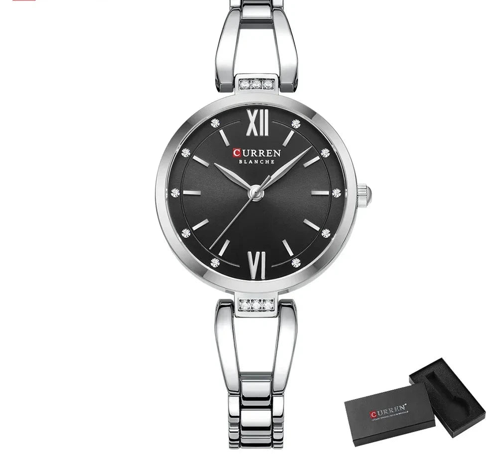 Elegant Stainless Steel Quartz Watch - Waterproof Fashion Timepiece