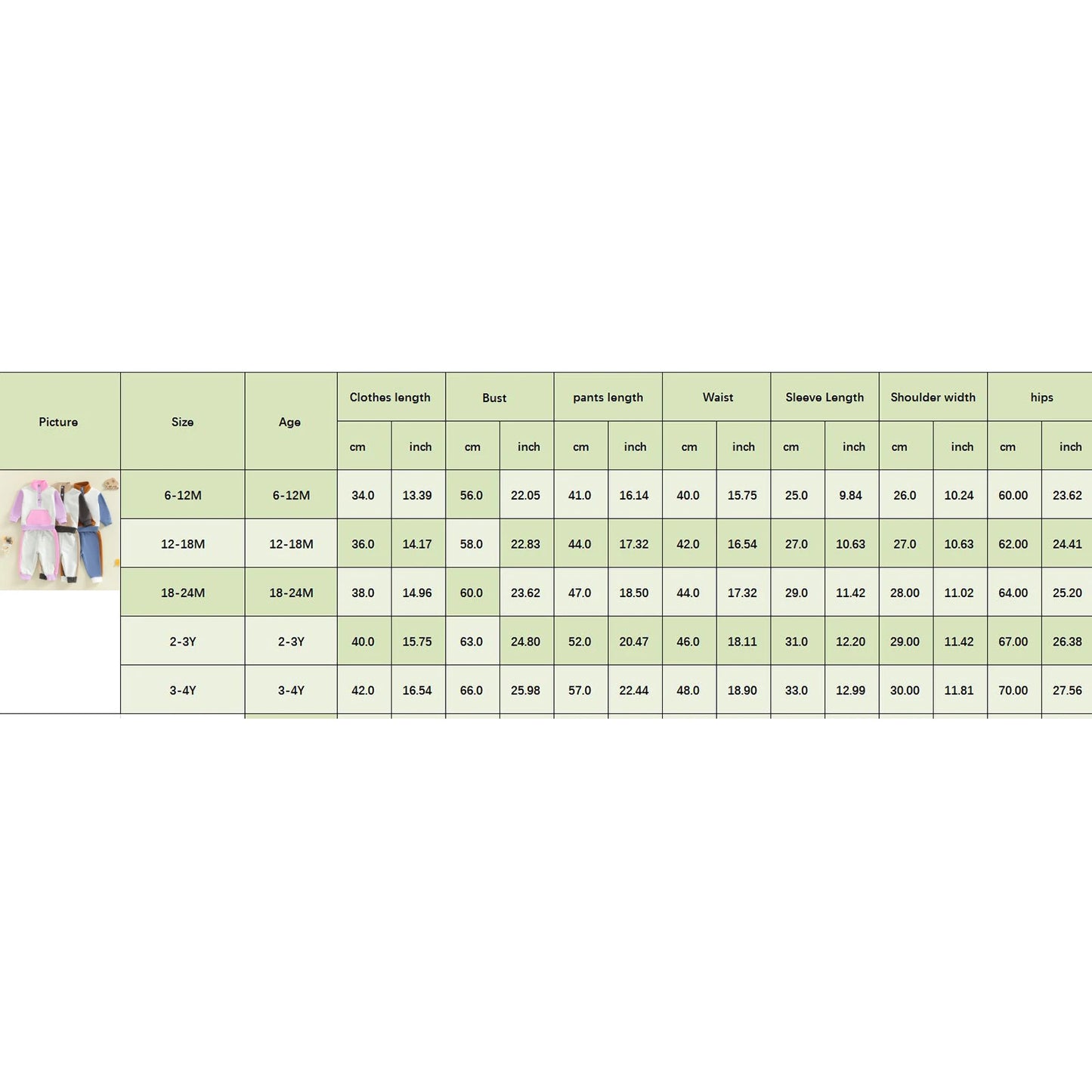 Toddler Kids Boys Girls Colour Patchwork Long Sleeve Stand Collar Pullover and Pants Set