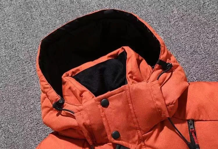 Men's Warm Hooded Thick Slim Fit Puffer Overcoat Thermal Jacket