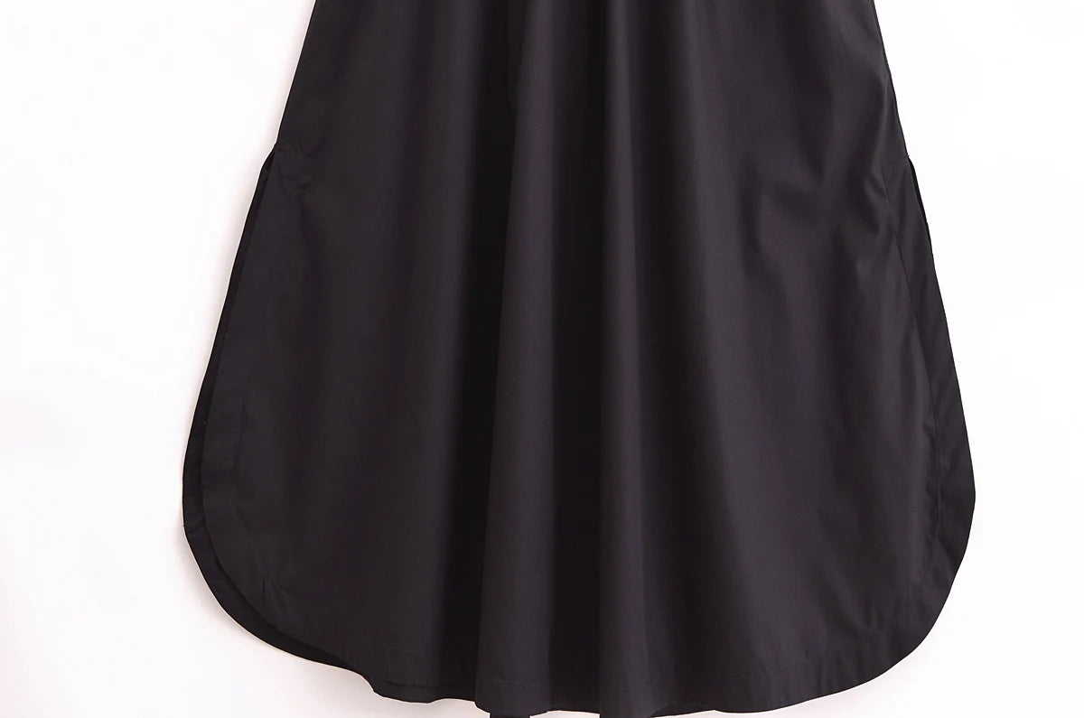 Women's  Slim Fit Splicing Round Neck Medium Length Sleeveless Dress