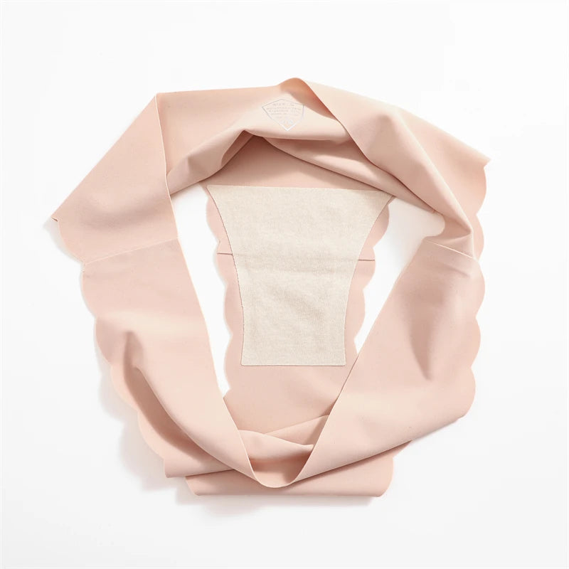 Women's 5Pcs Ice Silk Ruffles Underwear V Waist Panties Seamless Low-Waist Briefs  Comfortable Lingerie