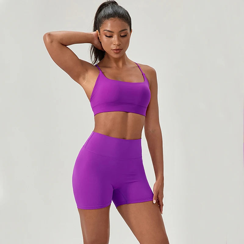 Buttery Soft Two-Piece Fitness Set - Breathable Quick Dry Yoga Workout Clothes