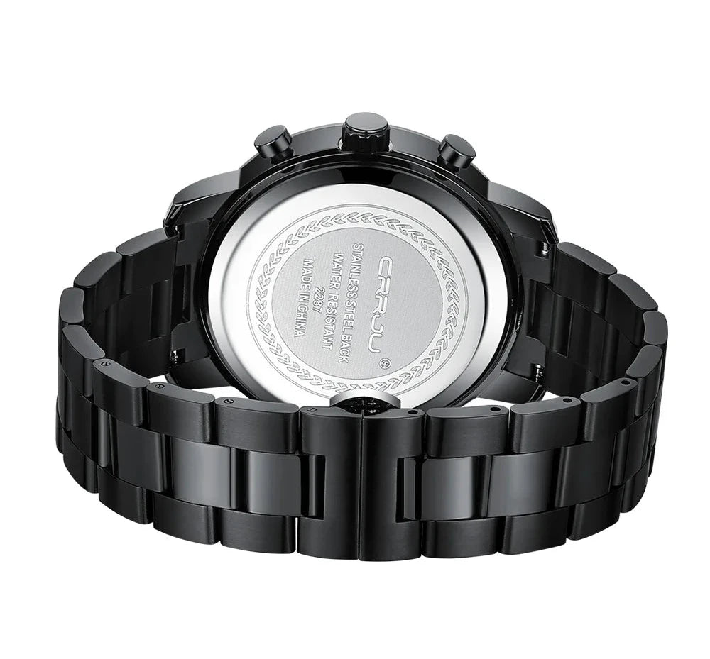 Stainless Steel Chronograph Watch - Luxury Waterproof Business Watch