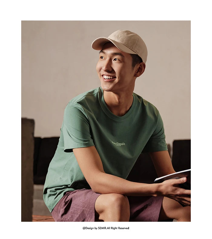 Letter Print Short Sleeve T-Shirt - Men's Summer Casual Top