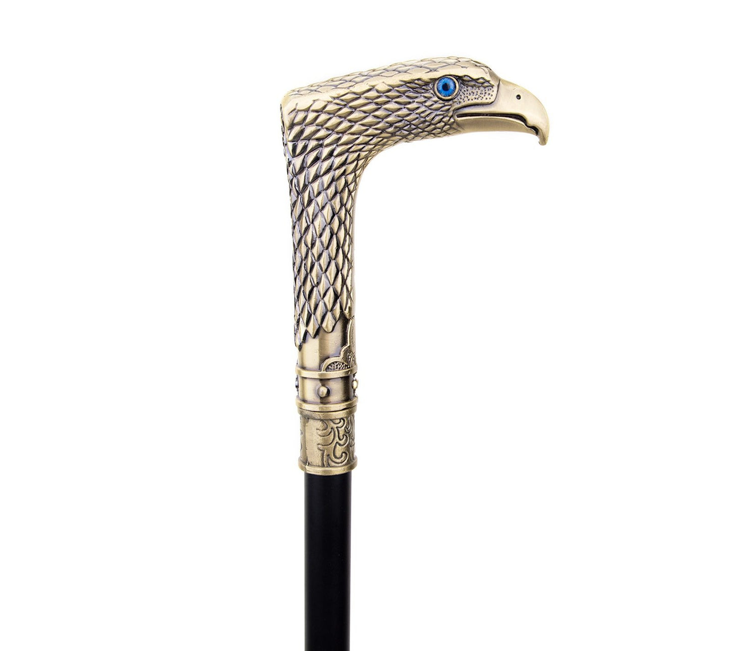 Coppery Blue Eye Eagle Fashion Walking Cane 93cm