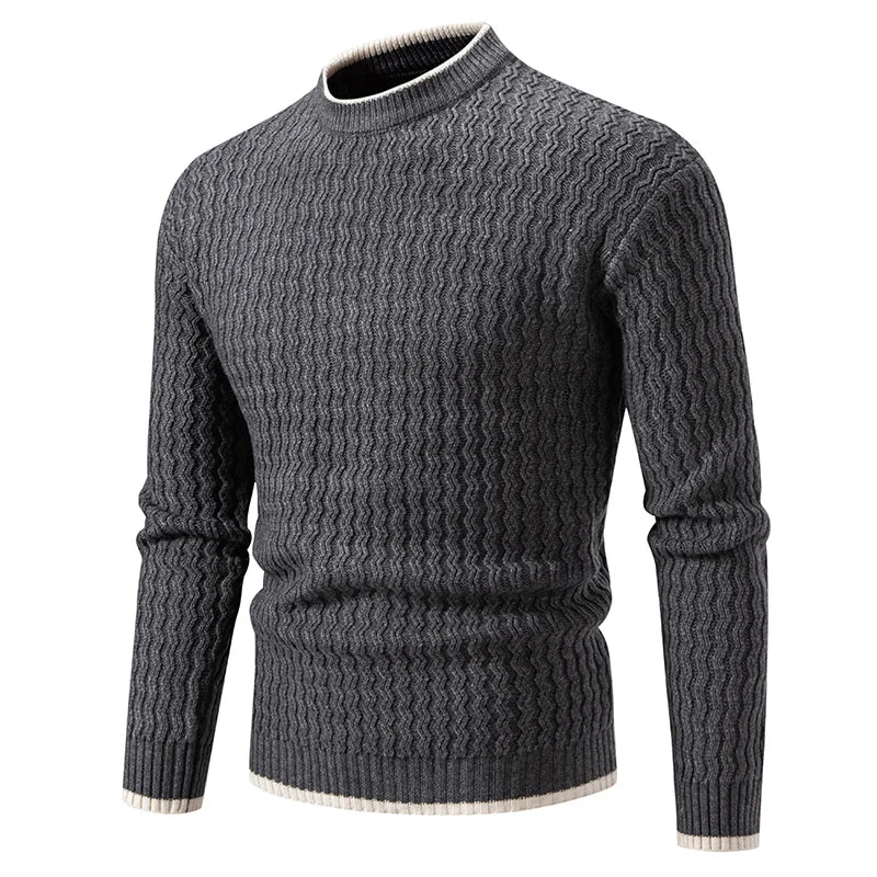 Men's Slim Fit Crew Neck Knit Pullover Sweater