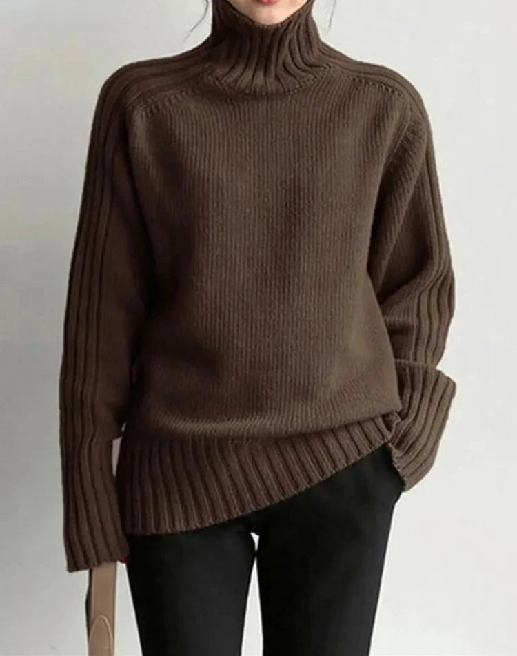 Women's Loose Turtleneck Pullover Sweater Top