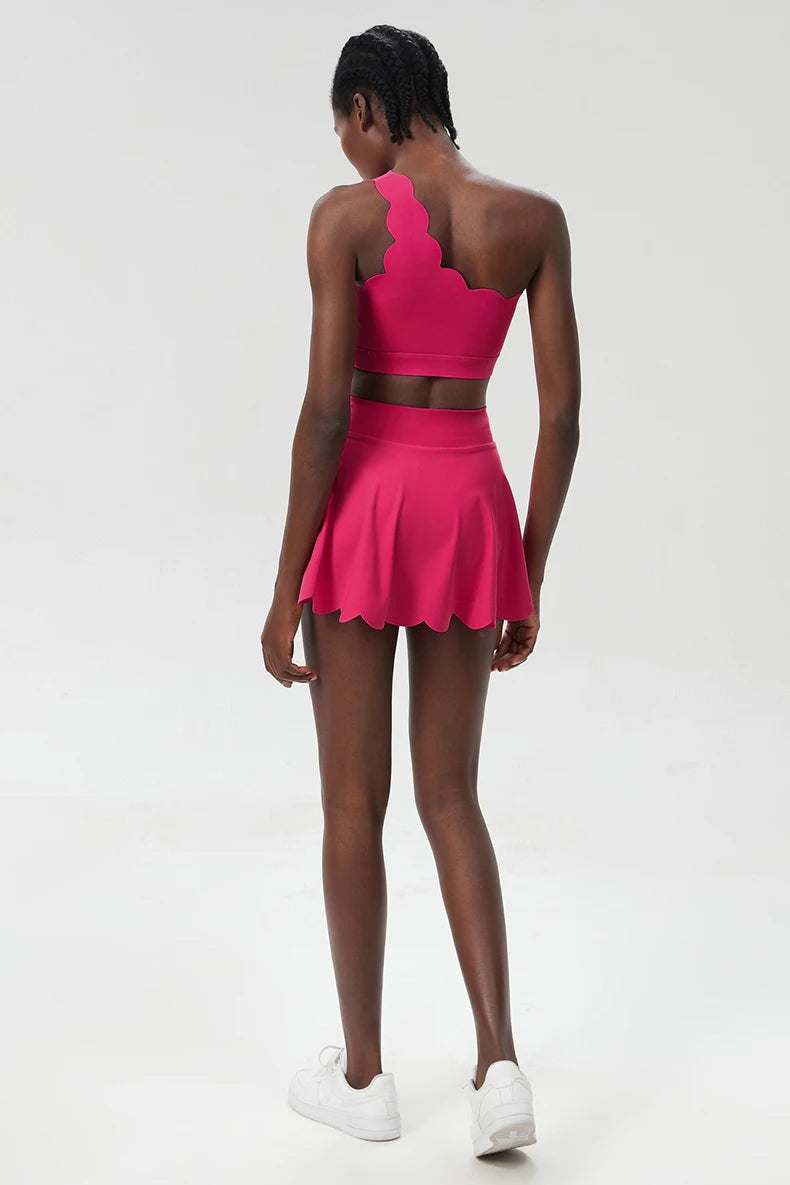 Women's 3-Piece Fitness Set with Tennis Skirt