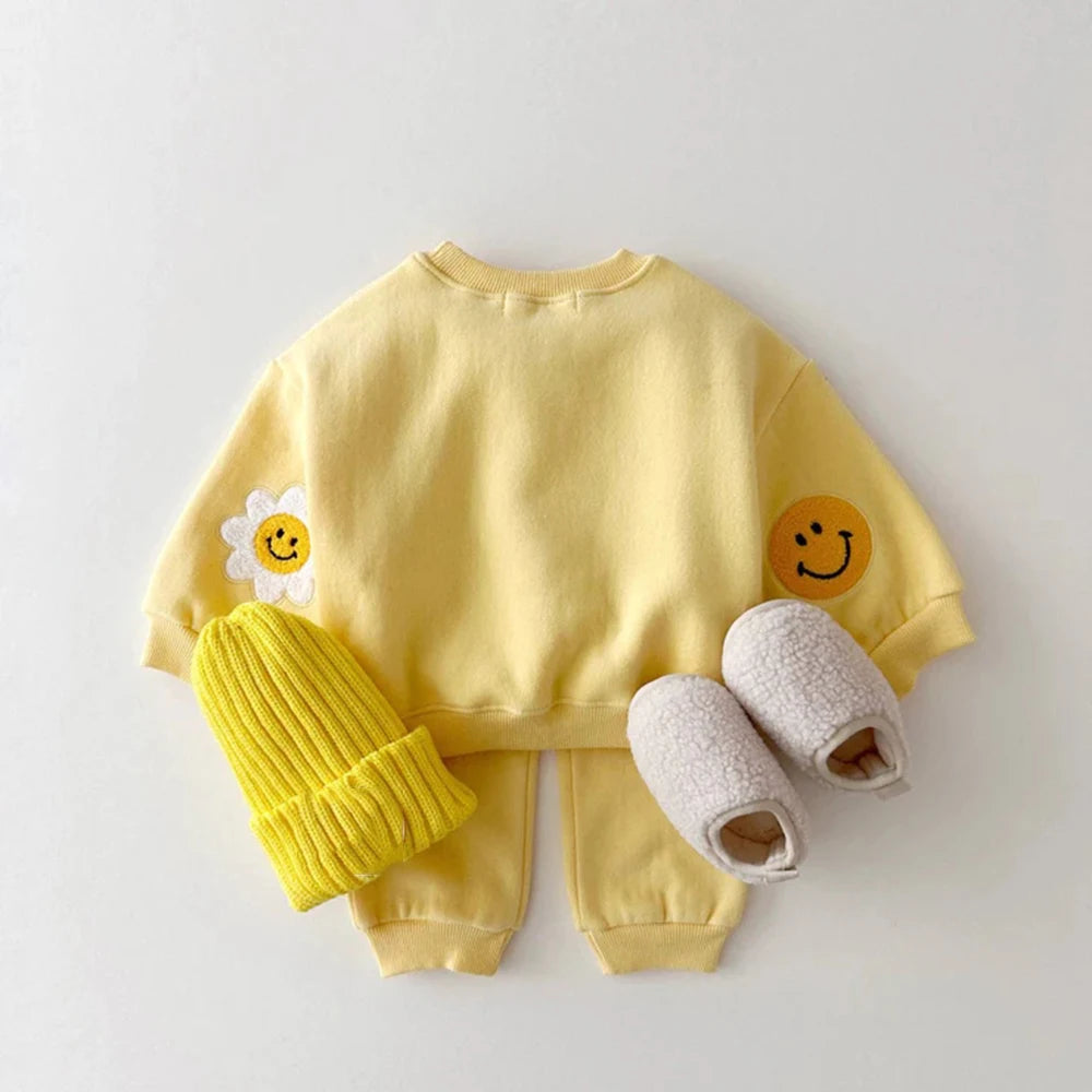 Children's Baby, Girls Boys Pullover Sweatshirt Top and Pant 2PCS Set