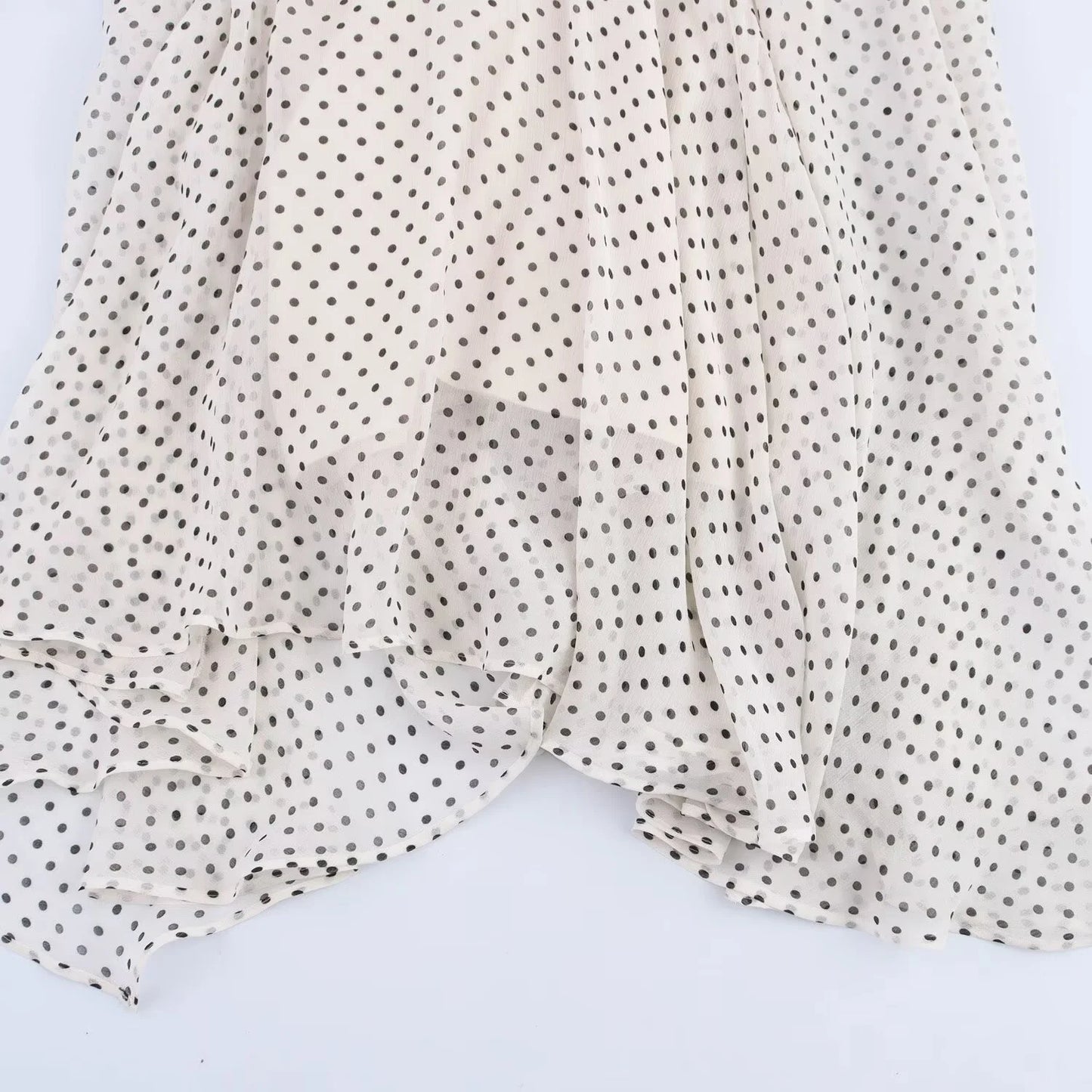 Women's White Polka Dot Halter Neck Bow Dress - Beach Vacation Long Sleeveless