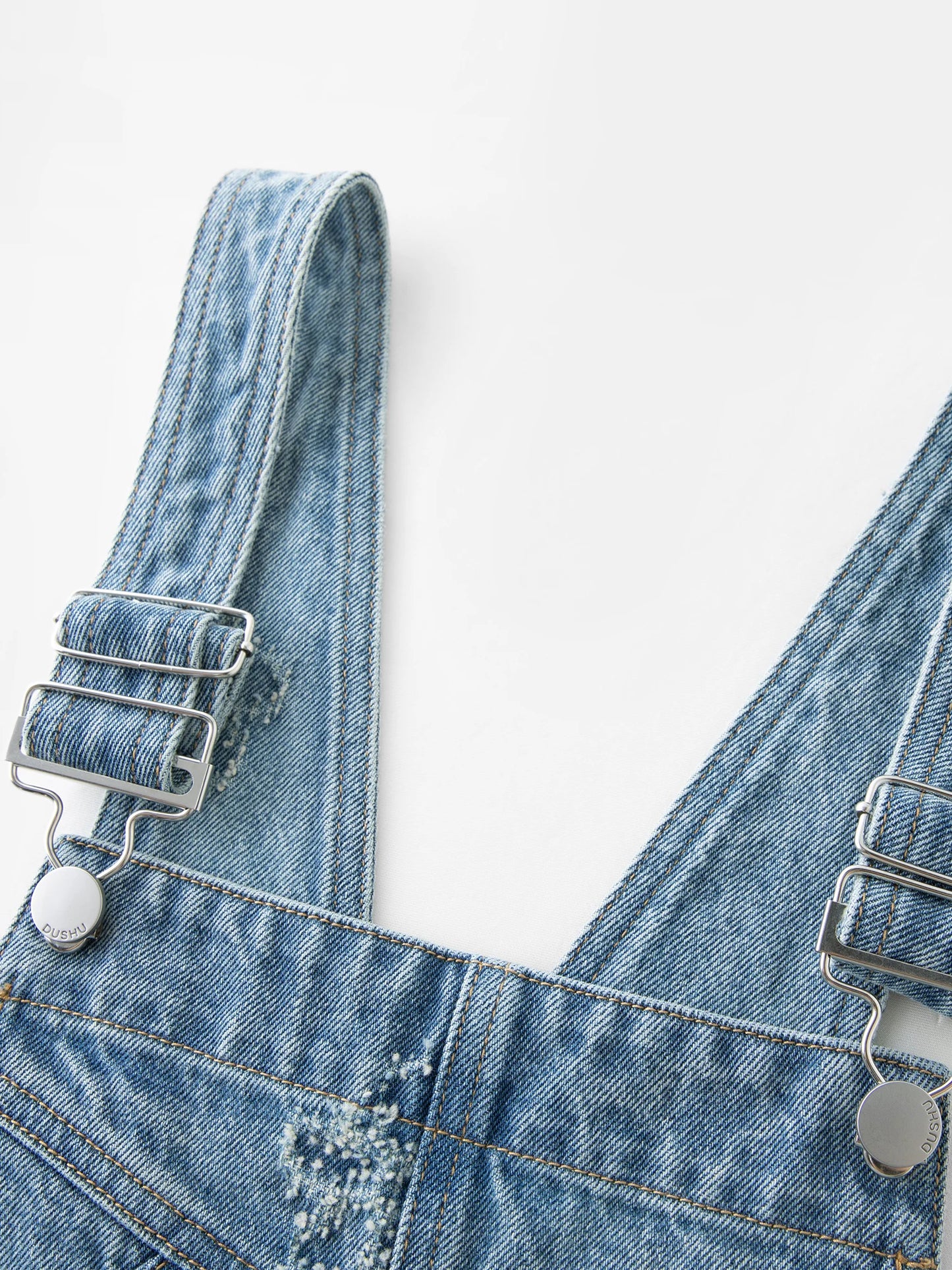 Women's Fringed Denim Jacket & Suspender Skirt Set