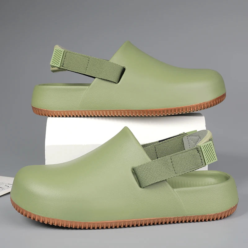 Men's Summer Slippers Platform Sandals Clogs Quick Dry Non-Slip Indoor Slides