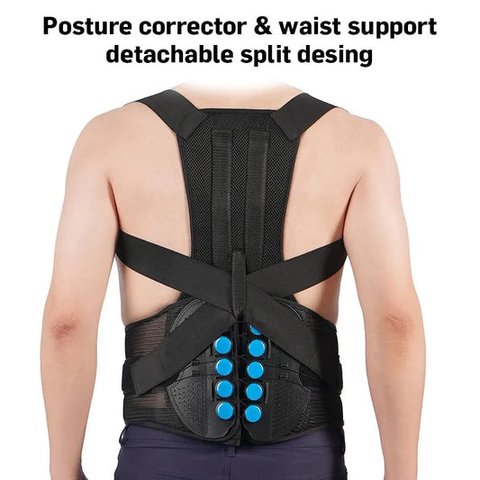 Pulley System Breathable Mesh Full Back Brace for Back Pain Relief & Scoliosis &Postural Correction & Lumbar Shoulder Brace