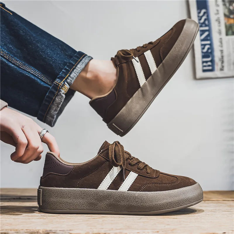 Men's Casual Platform Sneakers - Sports Skateboard Running Shoes