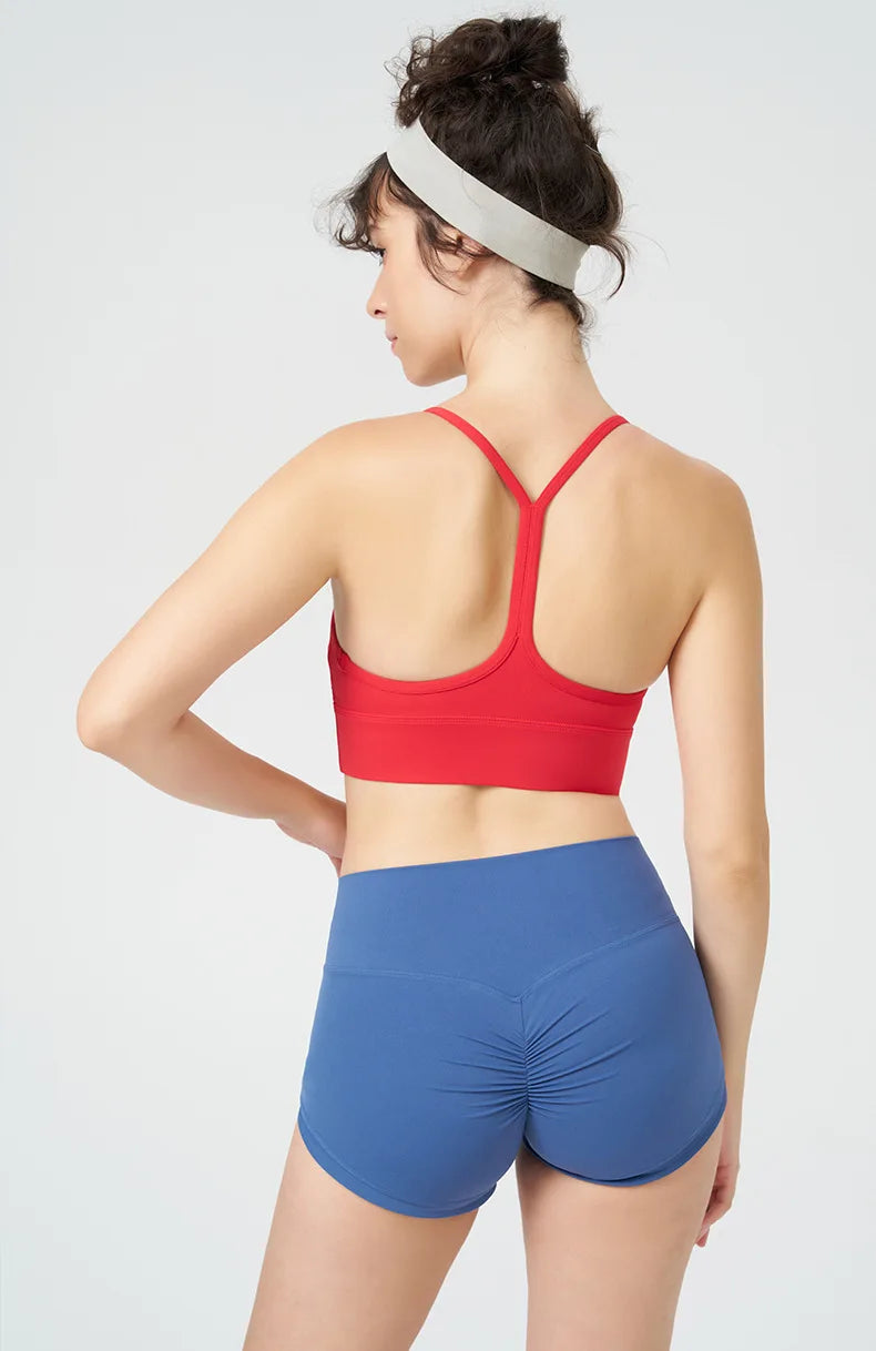 2-Piece Nylon Yoga Set - Sports Bra & Shorts
