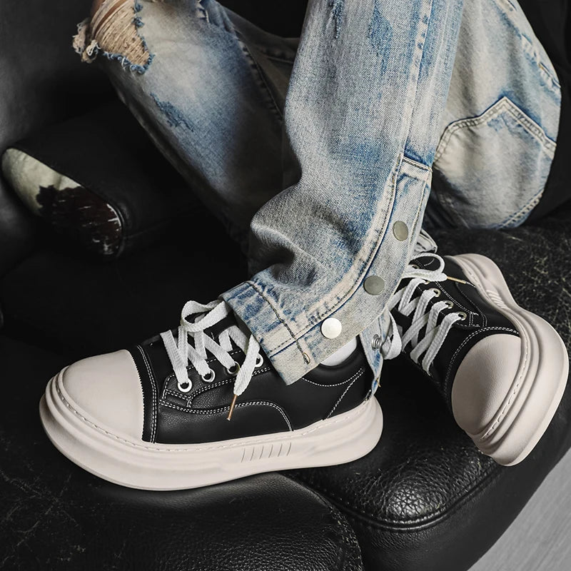 Platform Skateboard Sneakers - Men's Vulcanized Running & Tennis Trainers