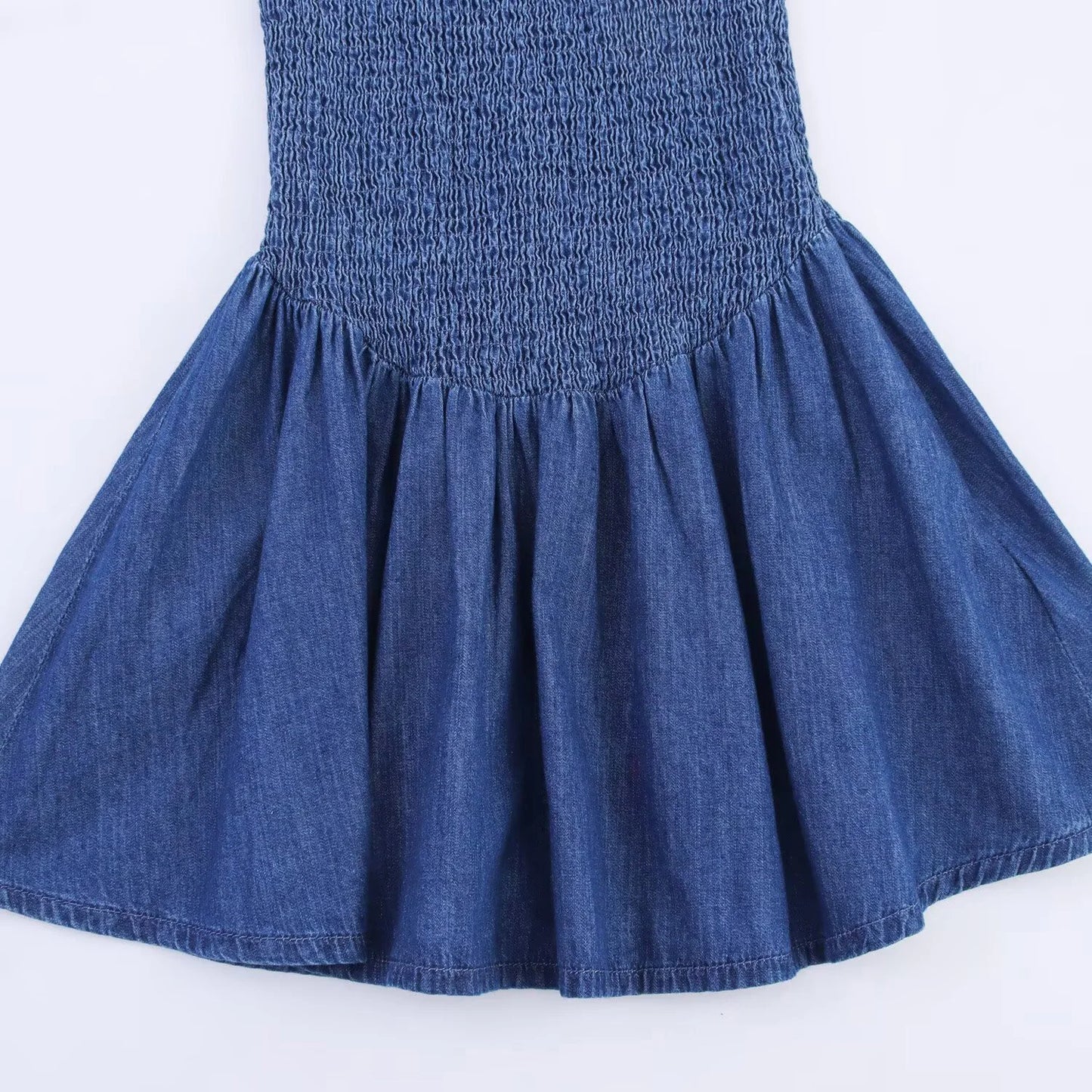 Women's Honeycomb Grid Sleeveless Mini Dress with Pleated Details