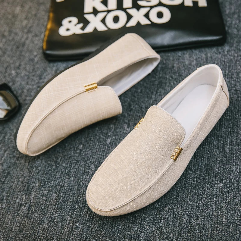 Men's Casual Loafers Comfortable Slip-on Flat Shoes