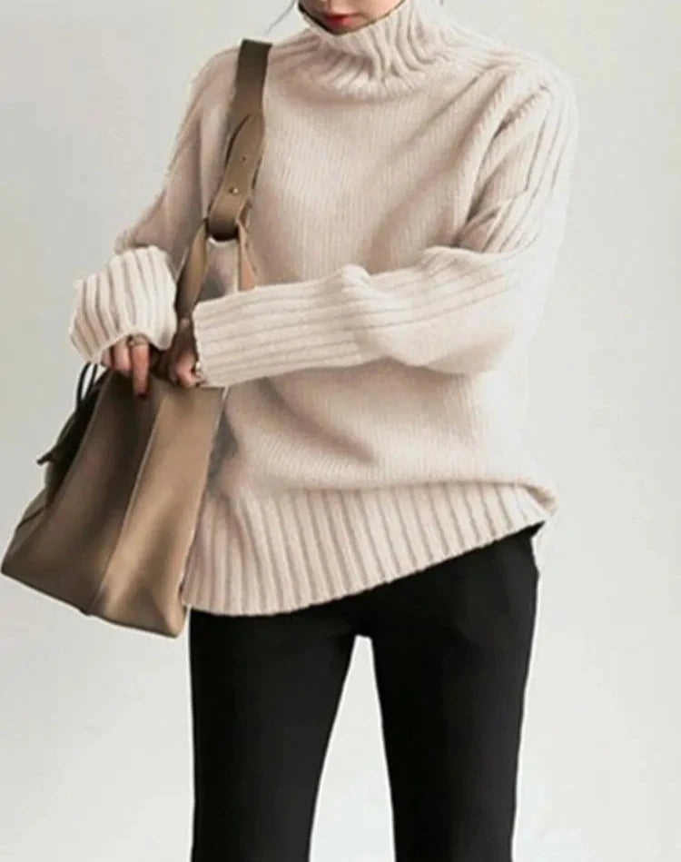 Women's Loose Turtleneck Pullover Sweater Top